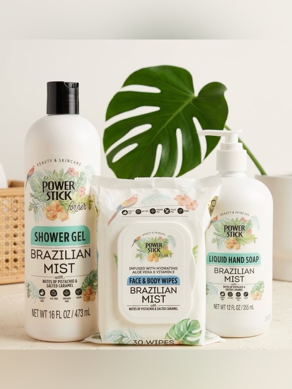 Brazilian Mist 3 Piece Set • Hand Soap | Body Wipes| Body Wash Set